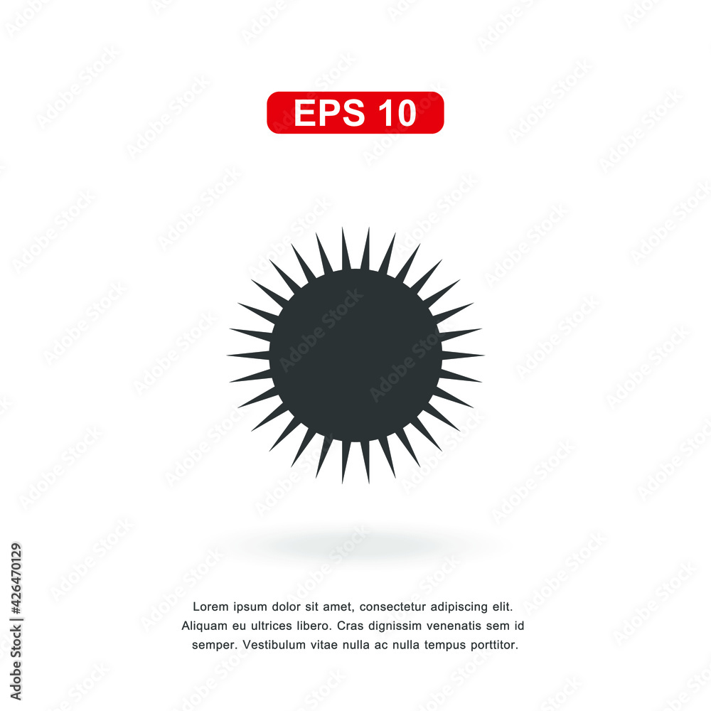 Fototapeta premium web icon sun sign isolated on white background. Simple vector illustration.