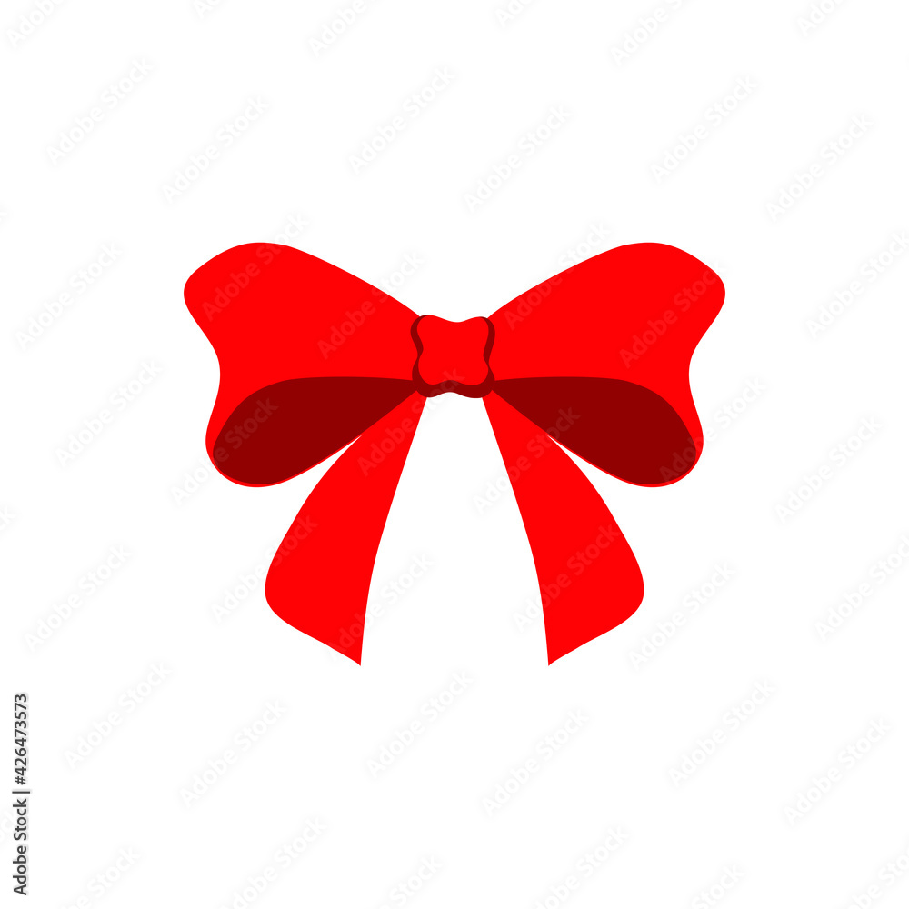 vector drawing of beautiful red bow isolated on white background vector drawing of beautiful red bow isolated on white background