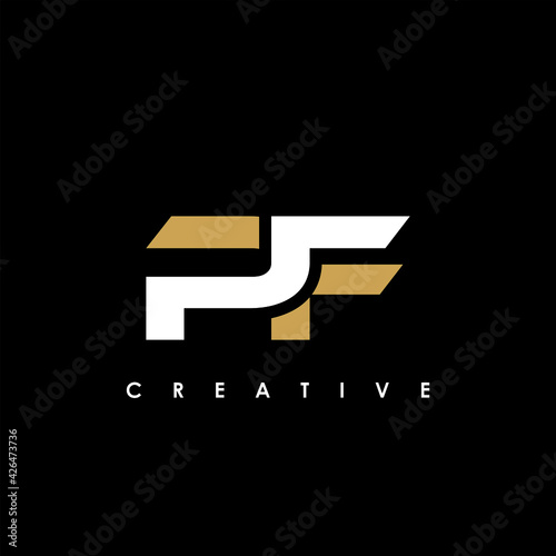 PF Letter Initial Logo Design Template Vector Illustration