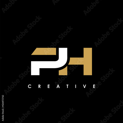 PH Letter Initial Logo Design Template Vector Illustration