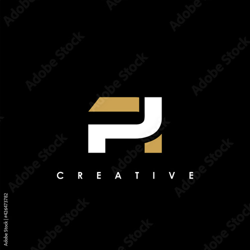 PI Letter Initial Logo Design Template Vector Illustration