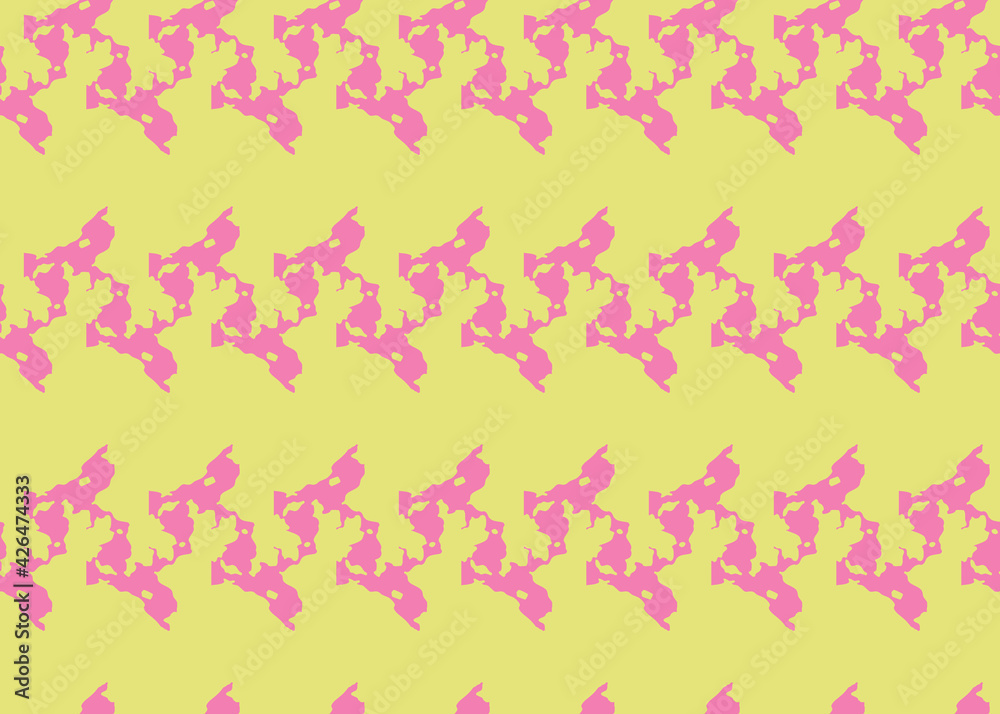 Vector texture background, seamless pattern. Hand drawn, yellow, pink colors.