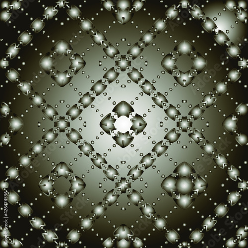  Pattern with a black-and-white gradient . Abstract metallic background © t2k4