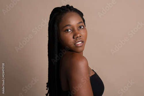 portrait of a beautiful young african woman 