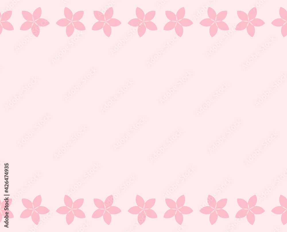 Spring flowers in pink colors. Pattern.