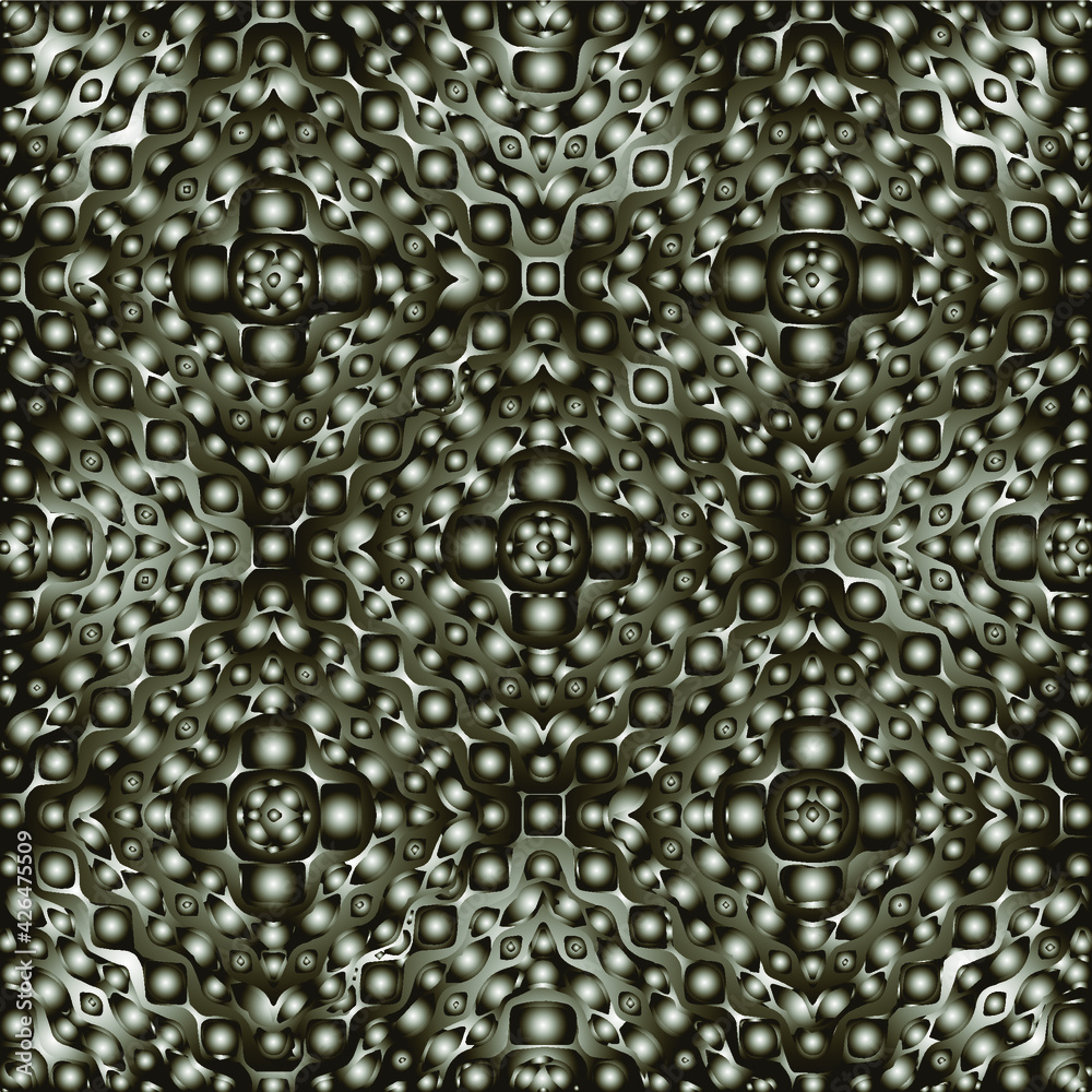 Pattern with a black-and-white gradient . Abstract metallic background