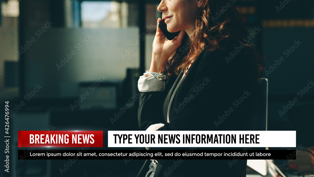 Breaking News Lower Thirds Stock Template | Adobe Stock