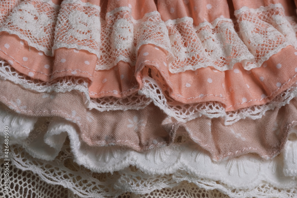 Background texture. Multi-colored pleated fabric. High quality photo Background texture. Multi-colored pleated fabric. High quality photo