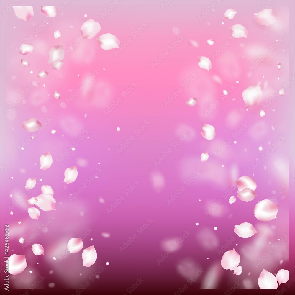 Cherry Sakura Blossom Confetti. Beautiful Premium Magic Texture.