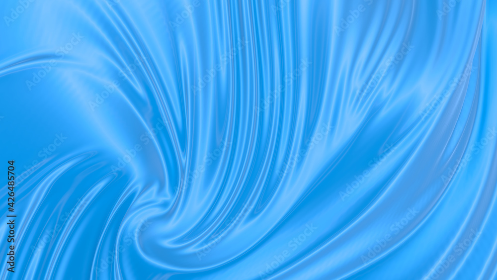 Beautiful flowing fabric of blue wavy silk or satin. 3d rendering image. Beautiful flowing fabric of blue wavy silk or satin. 3d rendering image.