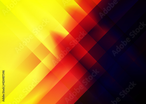 Red Yellow and Blue Abstract Fractal Stripes Modern Background Vector