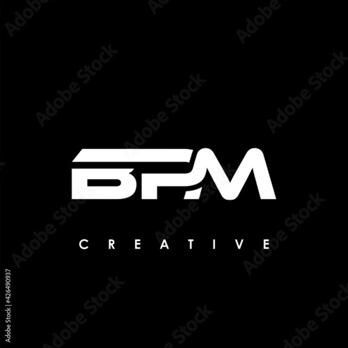BPM Letter Initial Logo Design Template Vector Illustration photo