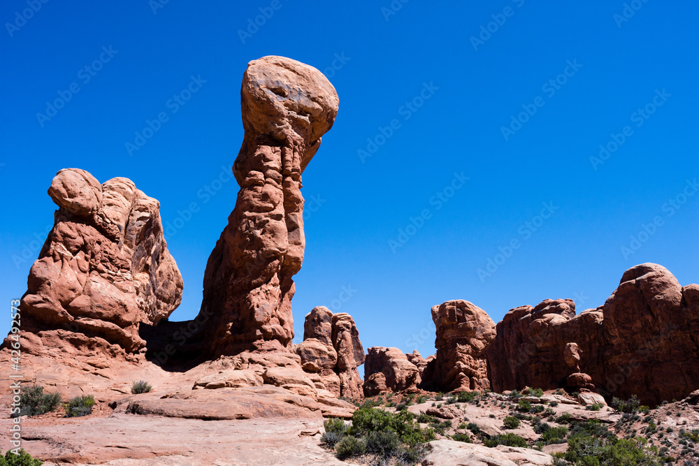 Fototapeta premium Rock formations at Garden of Eden in Arches National Park - Moab, Utah