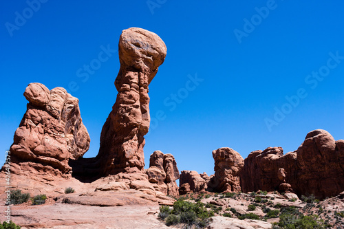 Rock formations at Garden of Eden in Arches National Park - Moab, Utah