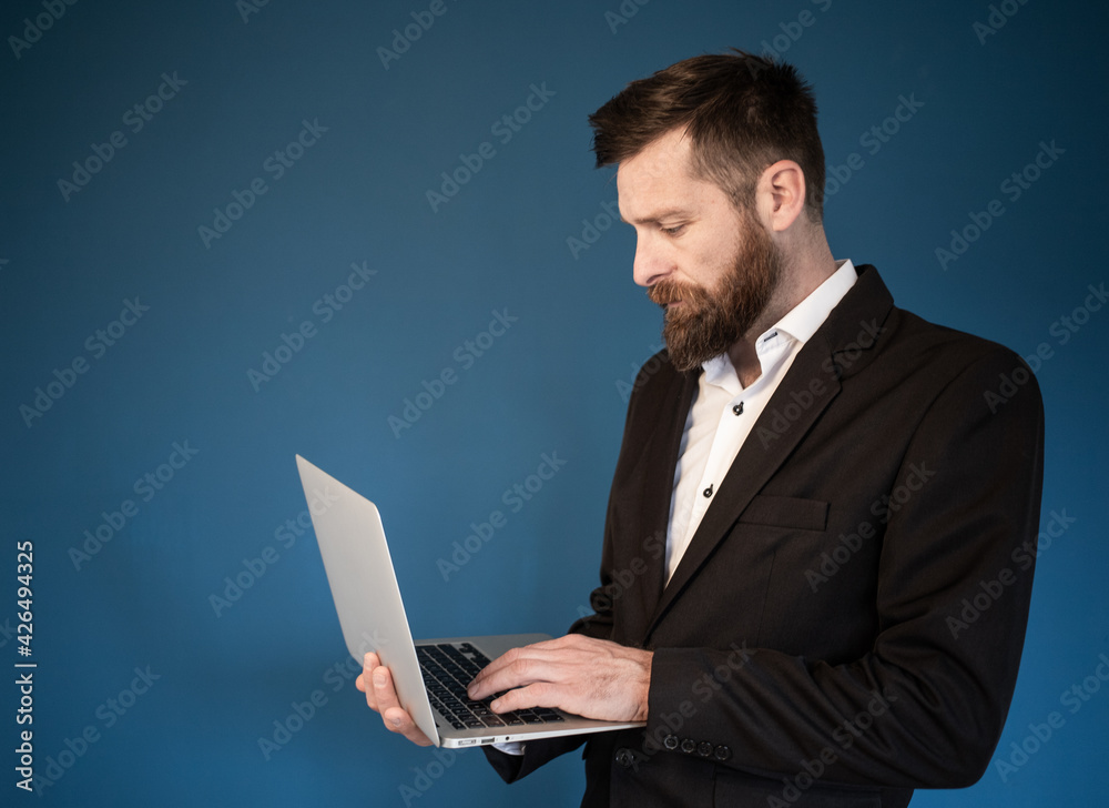 businessman working on laptop businessman working on laptop