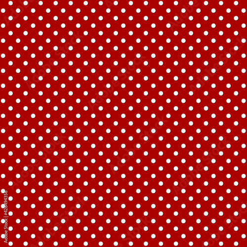 Patrón clásico de lunares blancos sobre fondo rojo