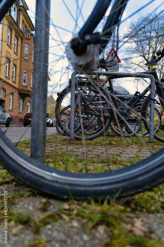 Fahrrad auf dem Strasse 