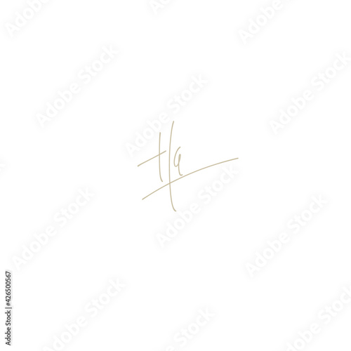 Ha handwritten logo for identity