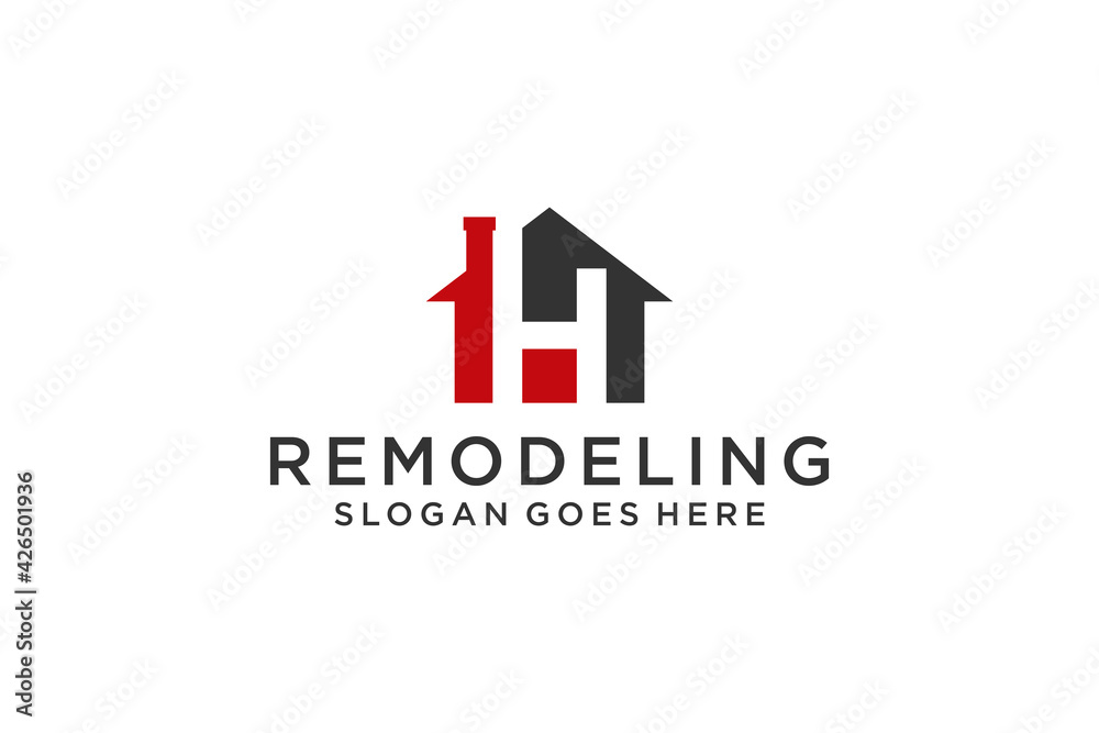 Letter H for Real Estate Remodeling Logo. Construction Architecture Building Logo Design Template Element. Letter H for Real Estate Remodeling Logo. Construction Architecture Building Logo Design Template Element.