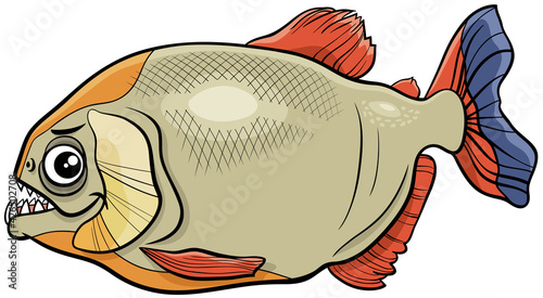 cartoon piranha fish animal character
