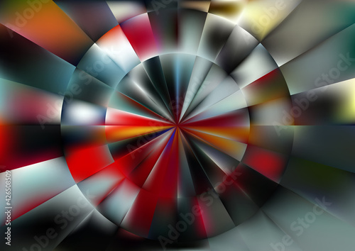 Dark Color Geometric Illusion Background