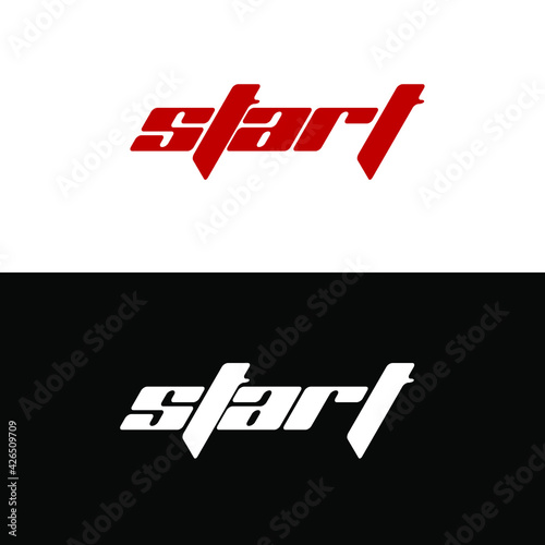 logo start. minimalistic design logo vector
