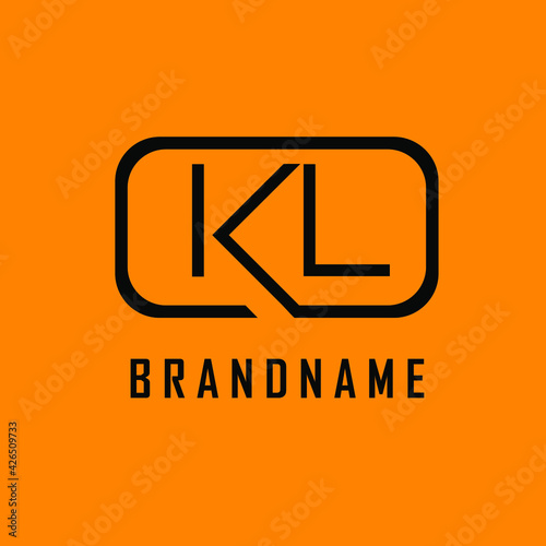 letter KL. vector logo monogram alphabet minimalist design