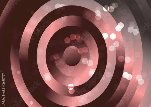 Red and Grey Gradient Concentric Circles Background Vector