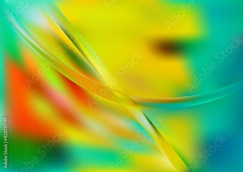 Shiny Abstract Red Yellow and Blue Background Design