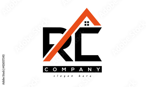 initial RC letter real estate construction logo vector
