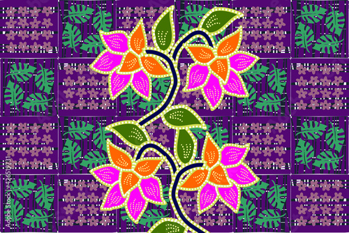Indonesian batik motif, Batik is a technique of wax-resist dyeing applied to whole cloth, or cloth made using this technique originated from Indonesia