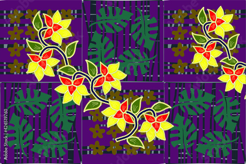Indonesian batik motif, Batik is a technique of wax-resist dyeing applied to whole cloth, or cloth made using this technique originated from Indonesia