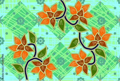 Indonesian batik motif, Batik is a technique of wax-resist dyeing applied to whole cloth, or cloth made using this technique originated from Indonesia
