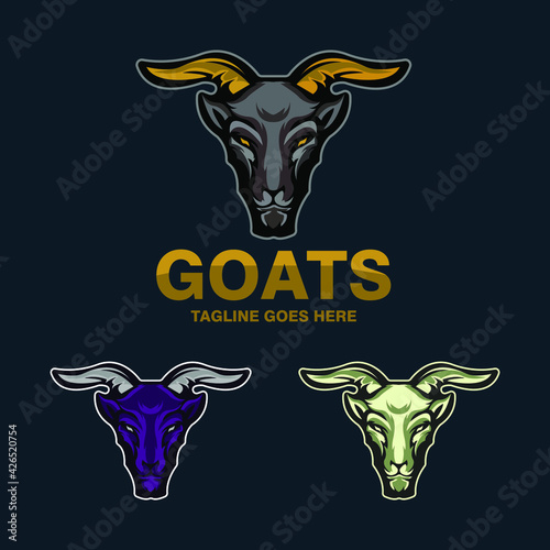 goat/lamb/ram/sheep esport gaming mascot logo template