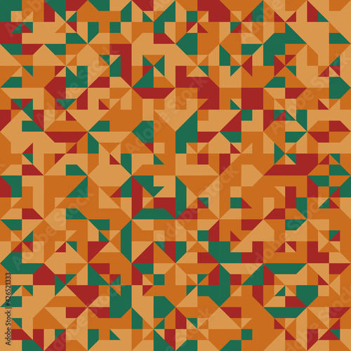 Abstract Seamless African Triangle Pattern Background