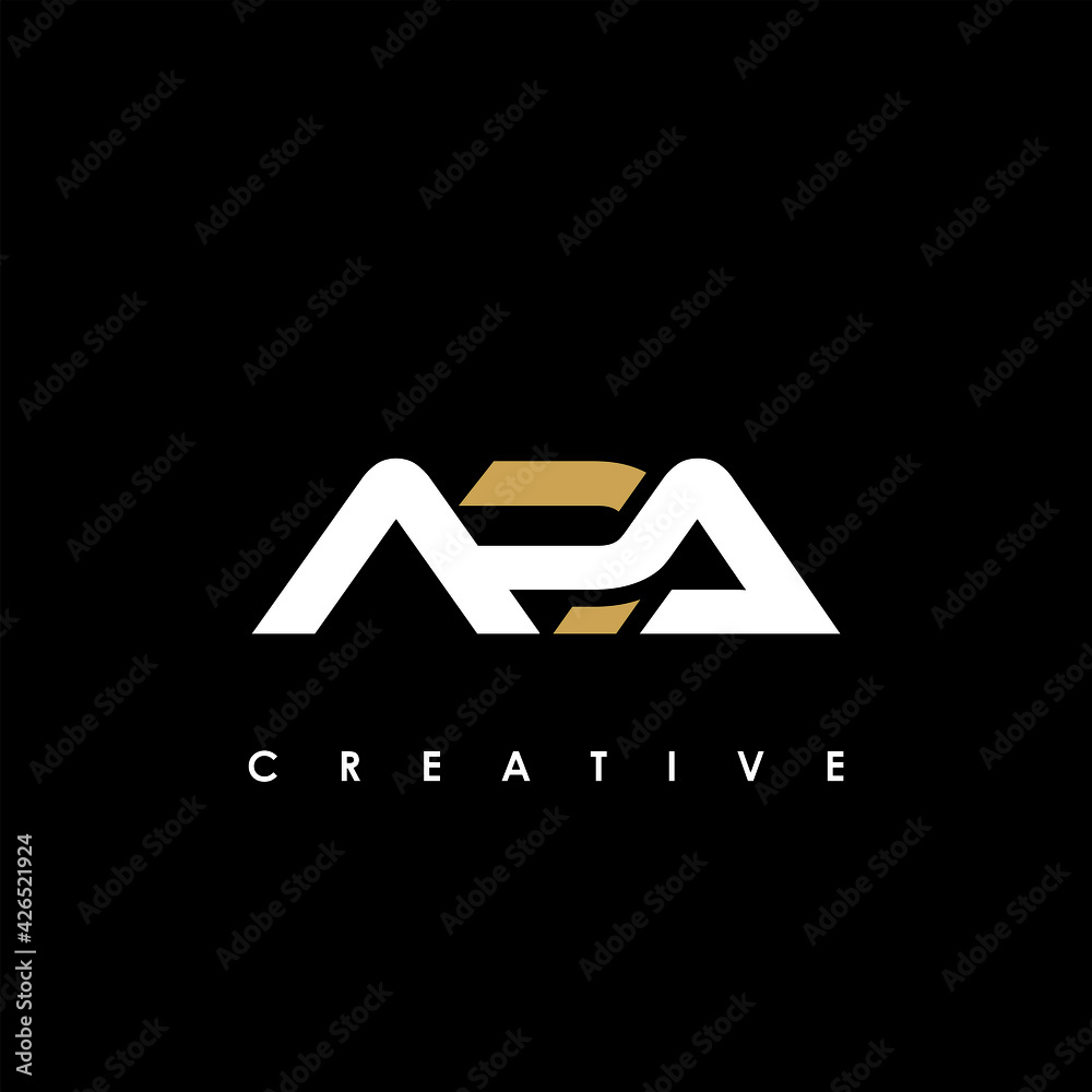 APA Letter Initial Logo Design Template Vector Illustration - obrazy, fototapety, plakaty 