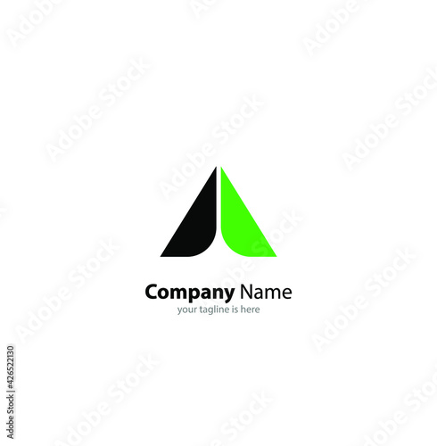 The simple luxury logo of letter a with white background