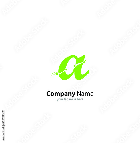 The simple luxury logo of letter a with white background