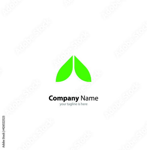The simple luxury logo of letter a with white background