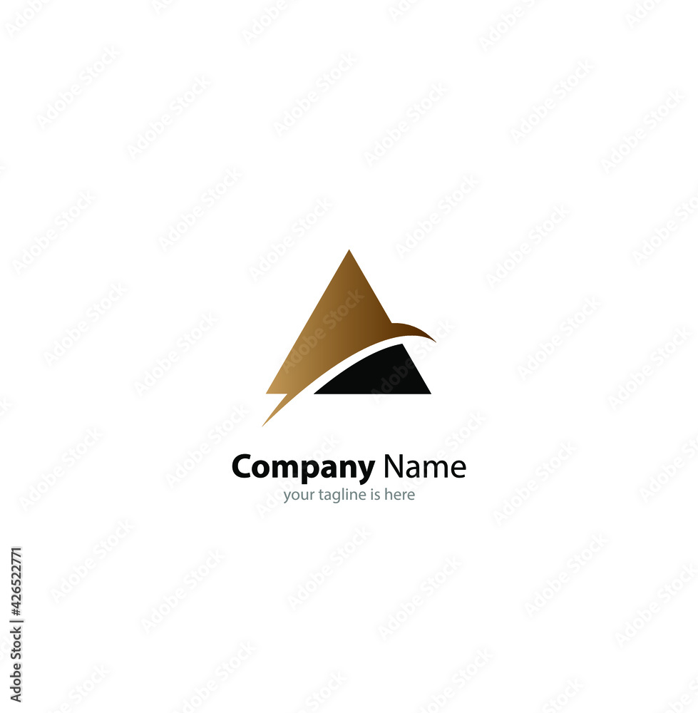 The simple luxury logo of letter a with white background The simple luxury logo of letter a with white background