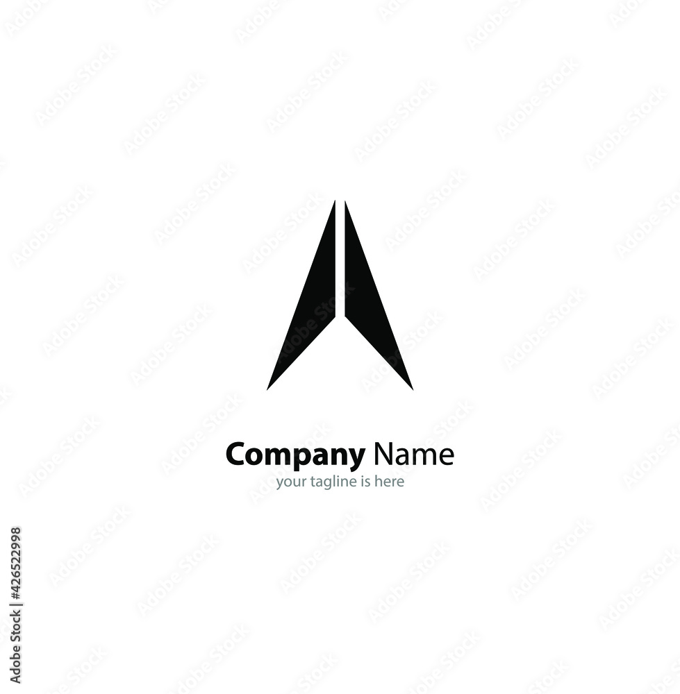 The simple luxury logo of letter a with white background The simple luxury logo of letter a with white background