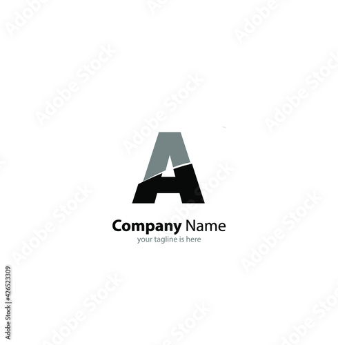 letter A elegant logo Concept, minimalist style