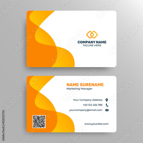 yellow business card template