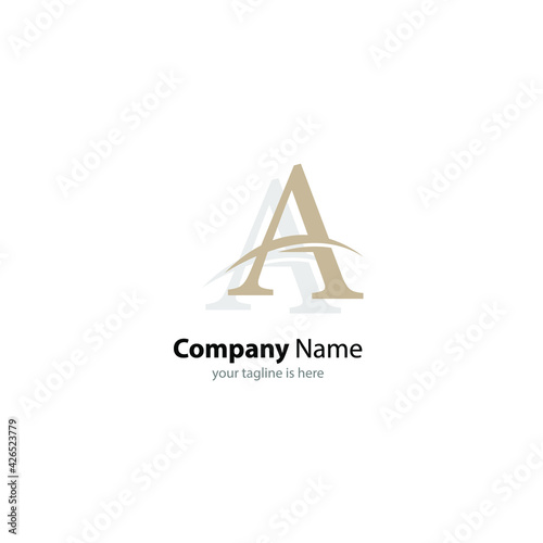 letter A elegant logo Concept, minimalist style