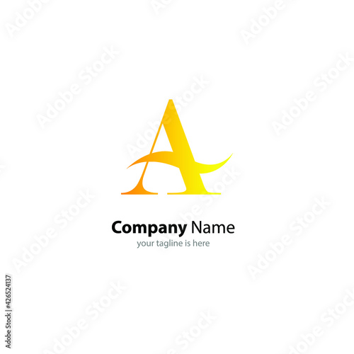 letter A elegant logo Concept, minimalist style