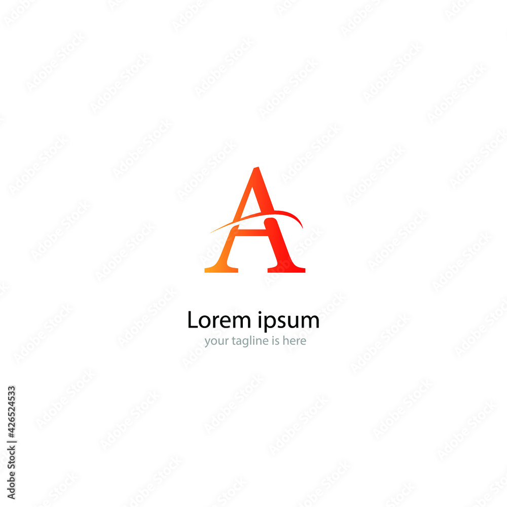 letter A elegant logo Concept, minimalist style letter A elegant logo Concept, minimalist style