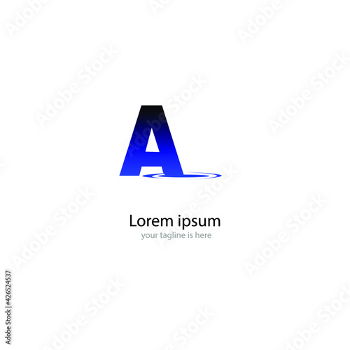 letter A elegant logo Concept, minimalist style