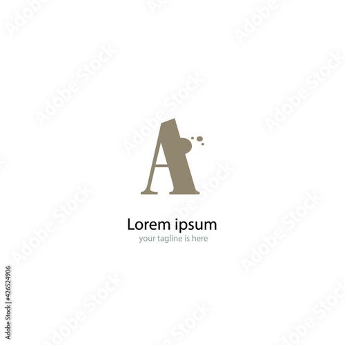 letter A elegant logo Concept, minimalist style