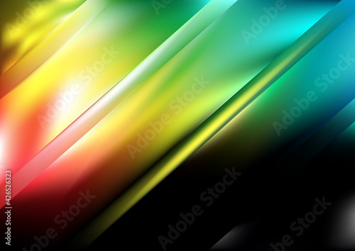 Red Yellow and Blue Diagonal Shiny Lines Background Image