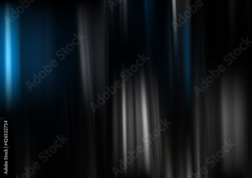 Black and Blue Shiny Vertical Lines Background Vector Image